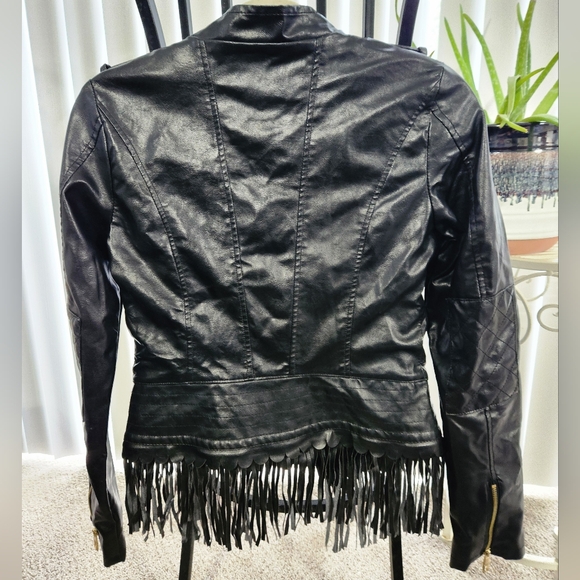 Steve Madden Faux Leather Cropped Jacket - Picture 5 of 10